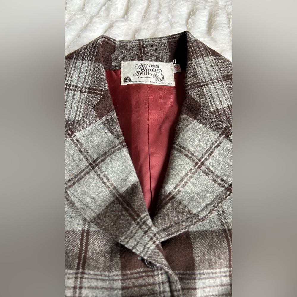 Vintage Wool Plaid Lined Vest - Picture 5 of 11